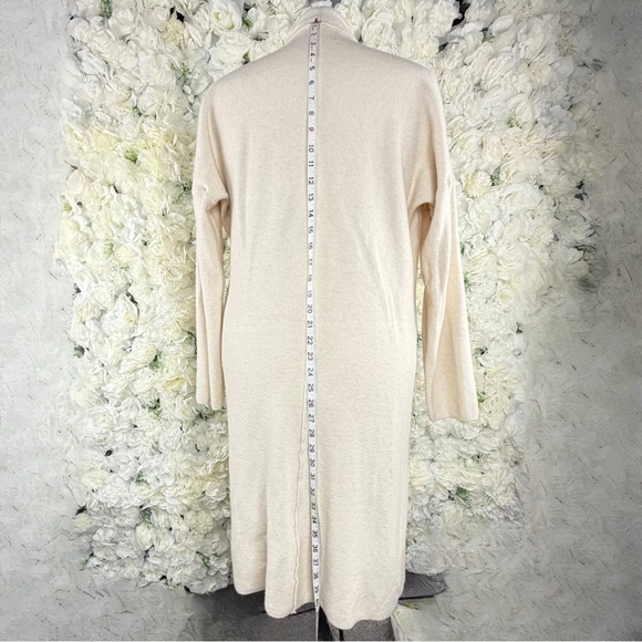 Twelve Love Cream Long Cardigan Duster w/ Pockets Size Large - Picture 5 of 11
